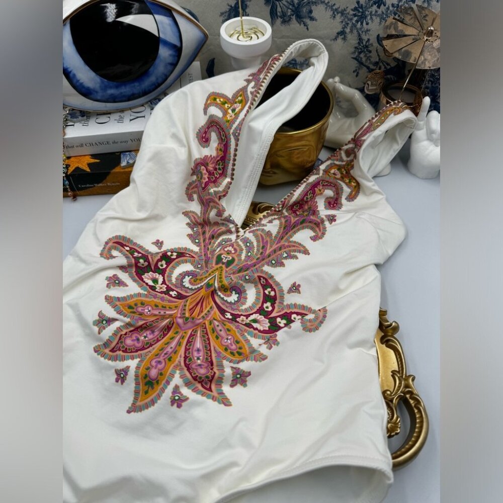 🆕 ZIMMERMANN 🧿 NWOT Teddy Paisley Plunge Bathing Suit, Sz 3 - MISSING BELT - Picture 11 of 16